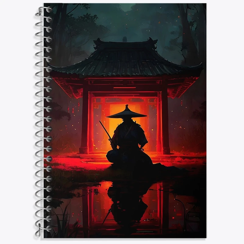 دفتر لغت 50 برگ خندالو طرح مرد سامورایی کد F2904