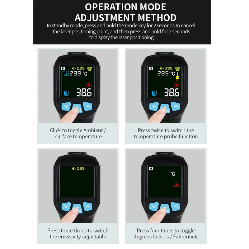 ترمومتر لیزری دیجیتال مستک مدل IR02C ترمومتر لیزری دیجیتال مستک مدل IR02C