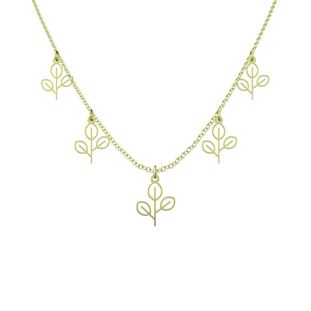 گردنبند طلا 18 عیار زنانه مدوپد مدل برگ کد RNA15871 -  - 6