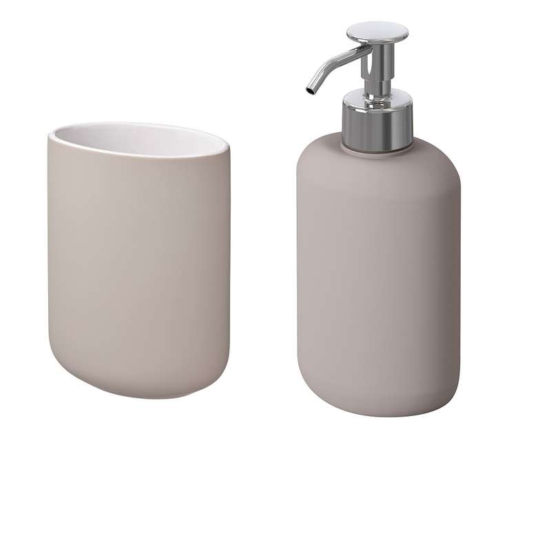 مخزن مایع دستشویی ایکیا مدل IK_60493004 به همراه جا مسواکی