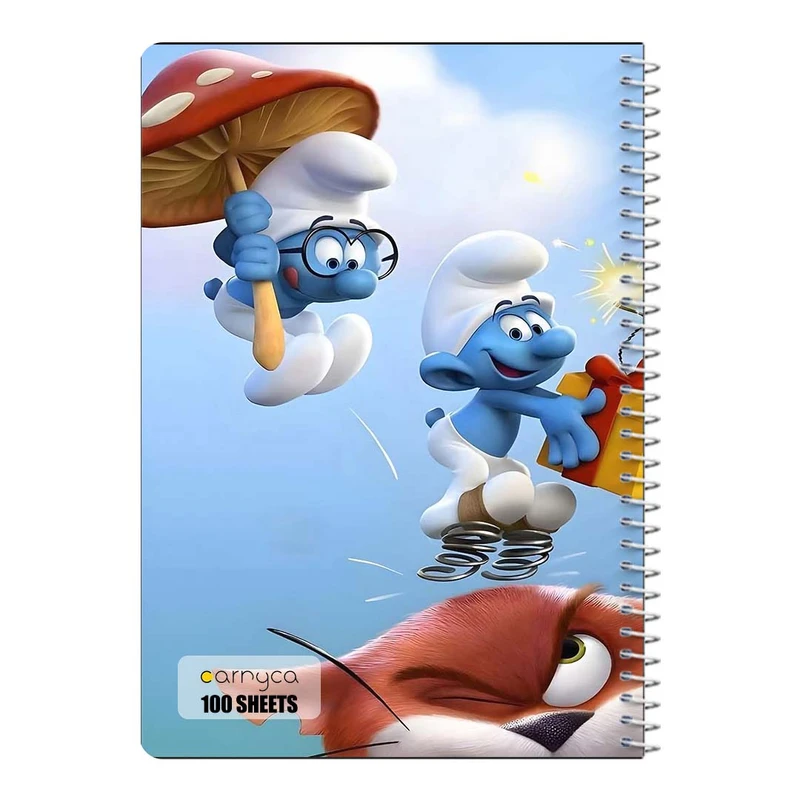 دفتر مشق 100 برگ سیمی کارنیکا طرح اسمورف ها Smurfs کد 18351