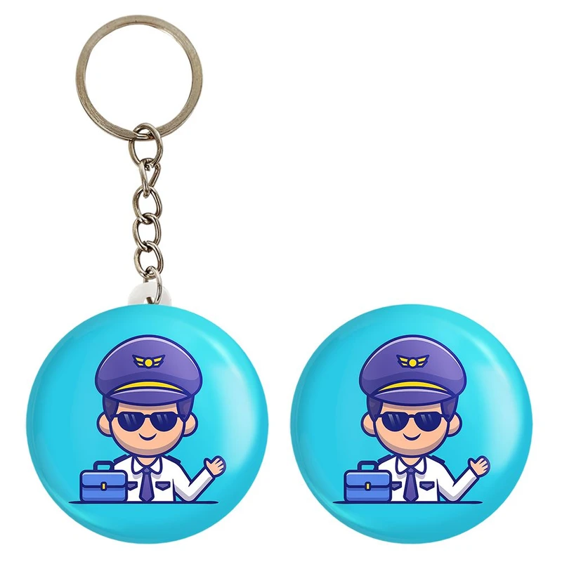 پیکسل خندالو مدل خلبان کد 29371 به همراه جاکلیدی