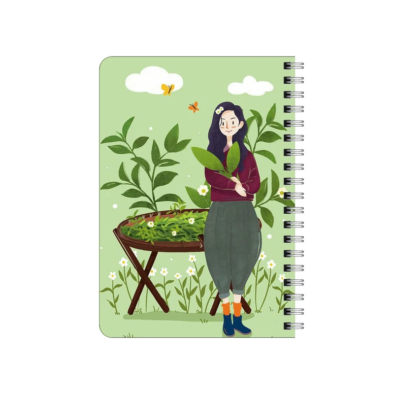 دفترچه یادداشت بامبیلیپ مدل چوبی طرح طبیعت و دختر کد 2617272