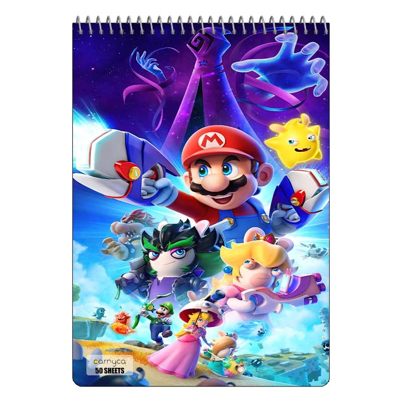 دفتر نقاشی 50 برگ سیمی کارنیکا طرح ماریو mario کد 50272