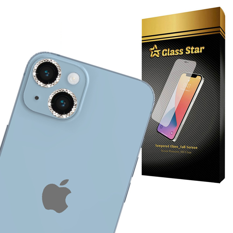 محافظ لنز دوربین گلس استار مدل DIAMONDS مناسب برای گوشی موبایل اپل iPhone 14