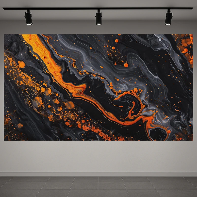 تابلو بوم طرح مخمل رگه ای مدل سنگی کد AR3059030