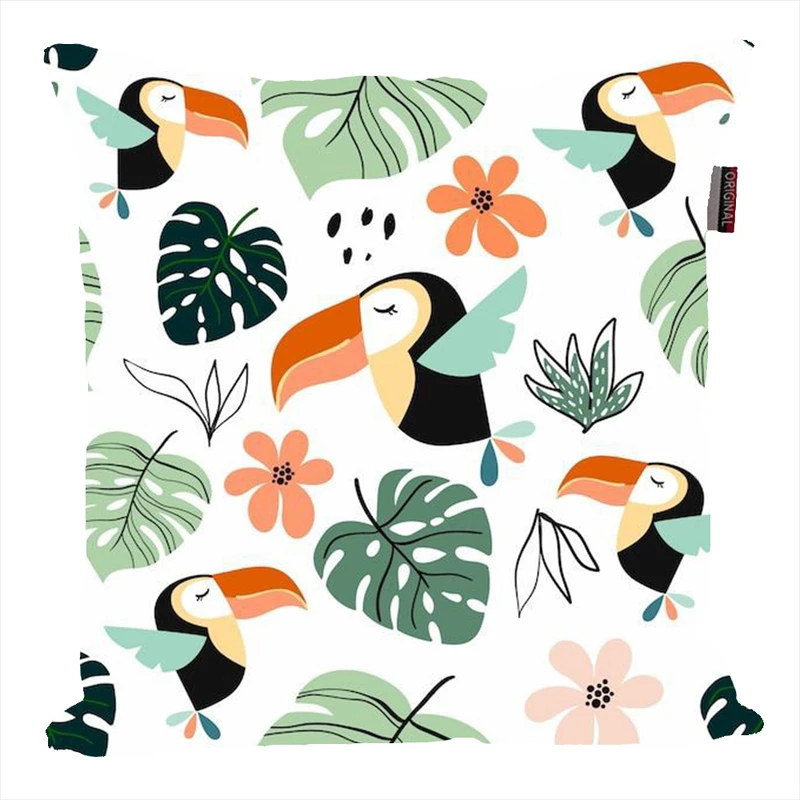 کوسن ناریکو مدل فانتزی طرح برگ گل گیاه کد 04633