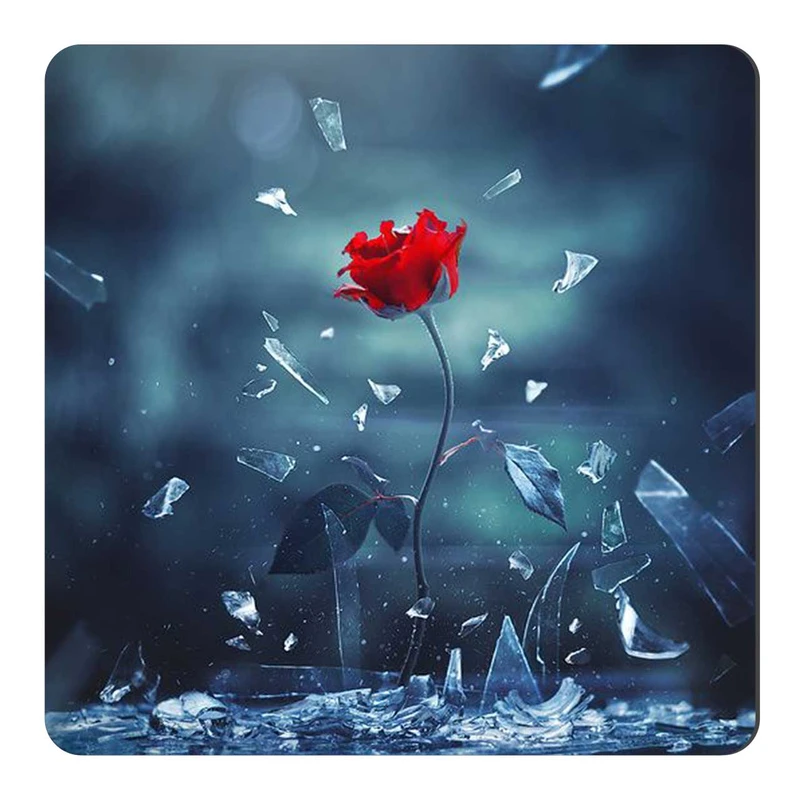  مگنت طرح گل رز و شیشه شکسته کد wmg570