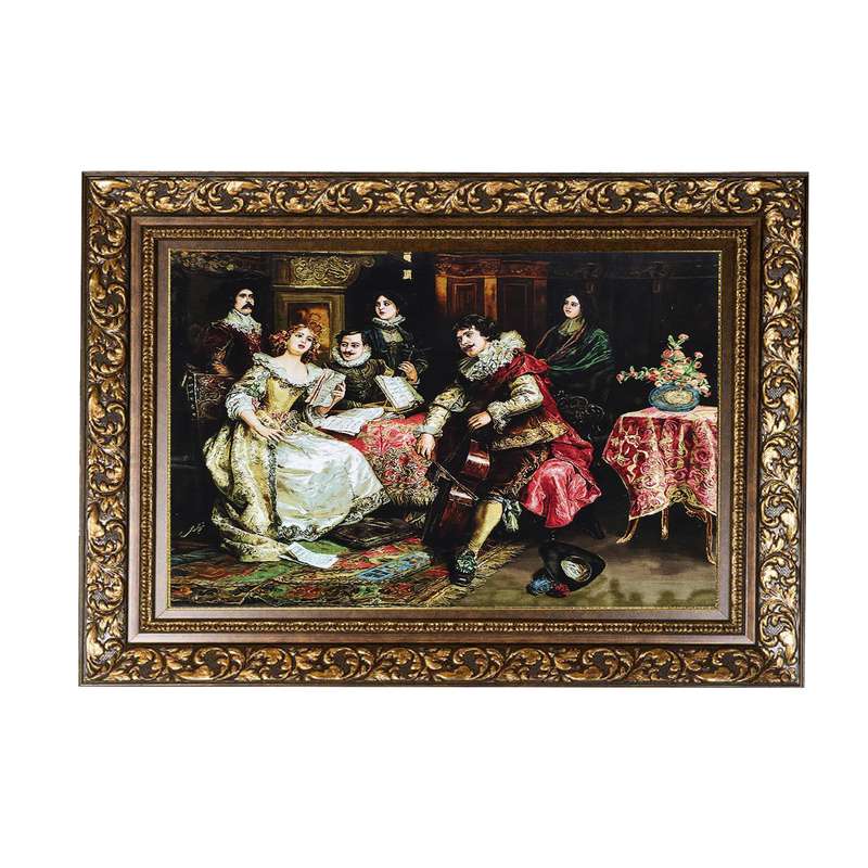 تابلو فرش دستباف طرح ویالون زن مدل 103A