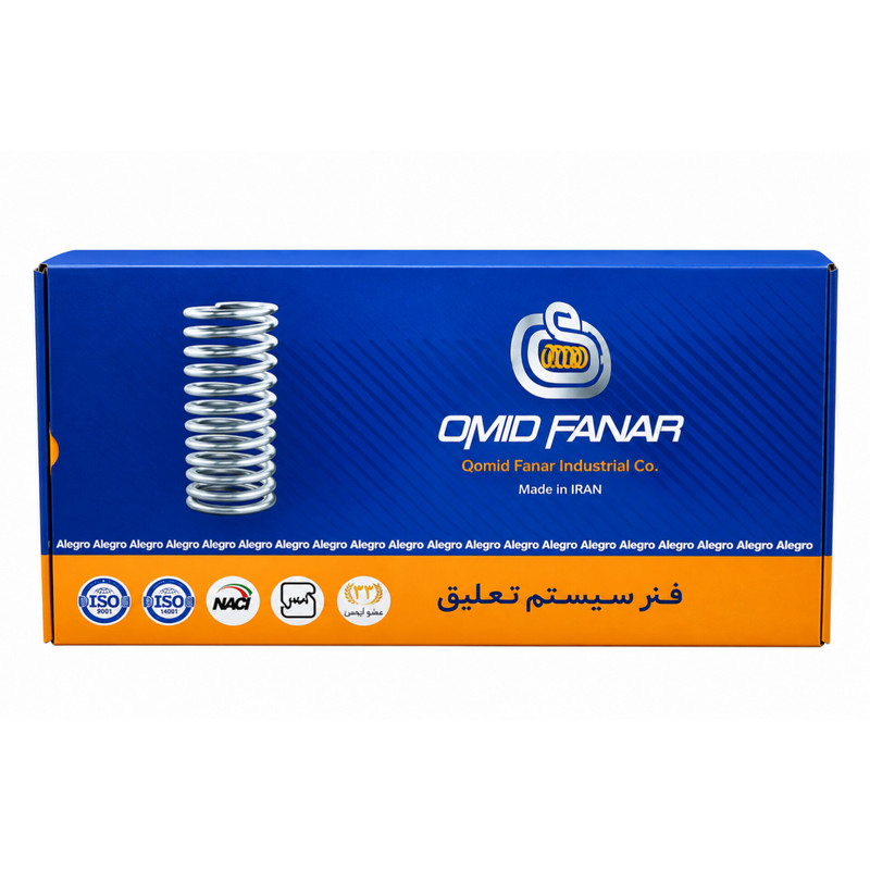 فنر لول جلو استاندارد امید فنر طرح فابریکی مناسب برای پراید بسته 2 عددی