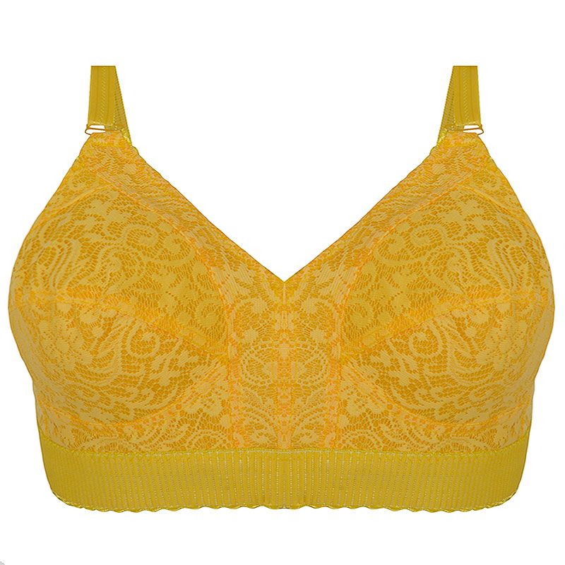 سوتین زنانه دکسونری مدل 355009810 دانتل رنگ زرد -  - 1