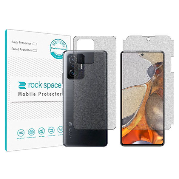 محافظ صفحه نمایش مات راک اسپیس مدل Anti Shock مناسب برای گوشی موبایل شیائومی 11T Pro به همراه محافظ پشت گوشی