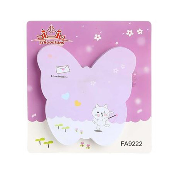 کاغذ یادداشت چسب دار اسکول فنس طرح پروانه کد FA9222