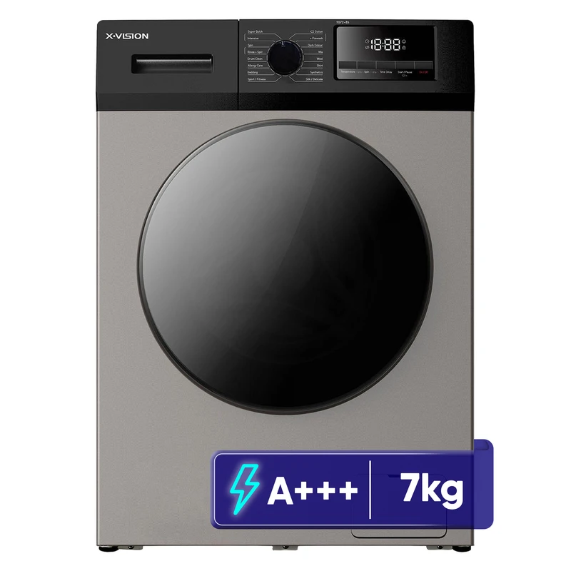 ماشین لباسشویی 7 اتوماتیک ایکس ویژن مدل tg72-bw-bs