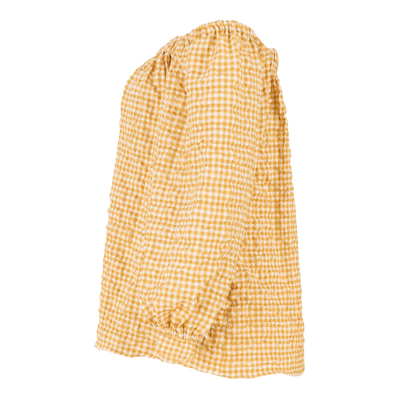 بلوز آستین سه ربع زنانه سرژه مدل 204545 یقه کش دار رنگ نارنجی