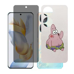 Glass together model privacy screen protector suitable for Honor 70 mobile phone with back cover sticker