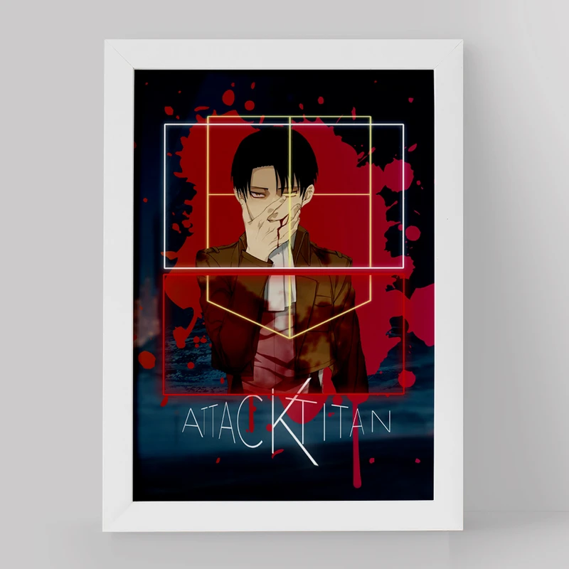 تابلو خندالو مدل لیوای آکرمن انیمه اتک آن تایتان کد 11009