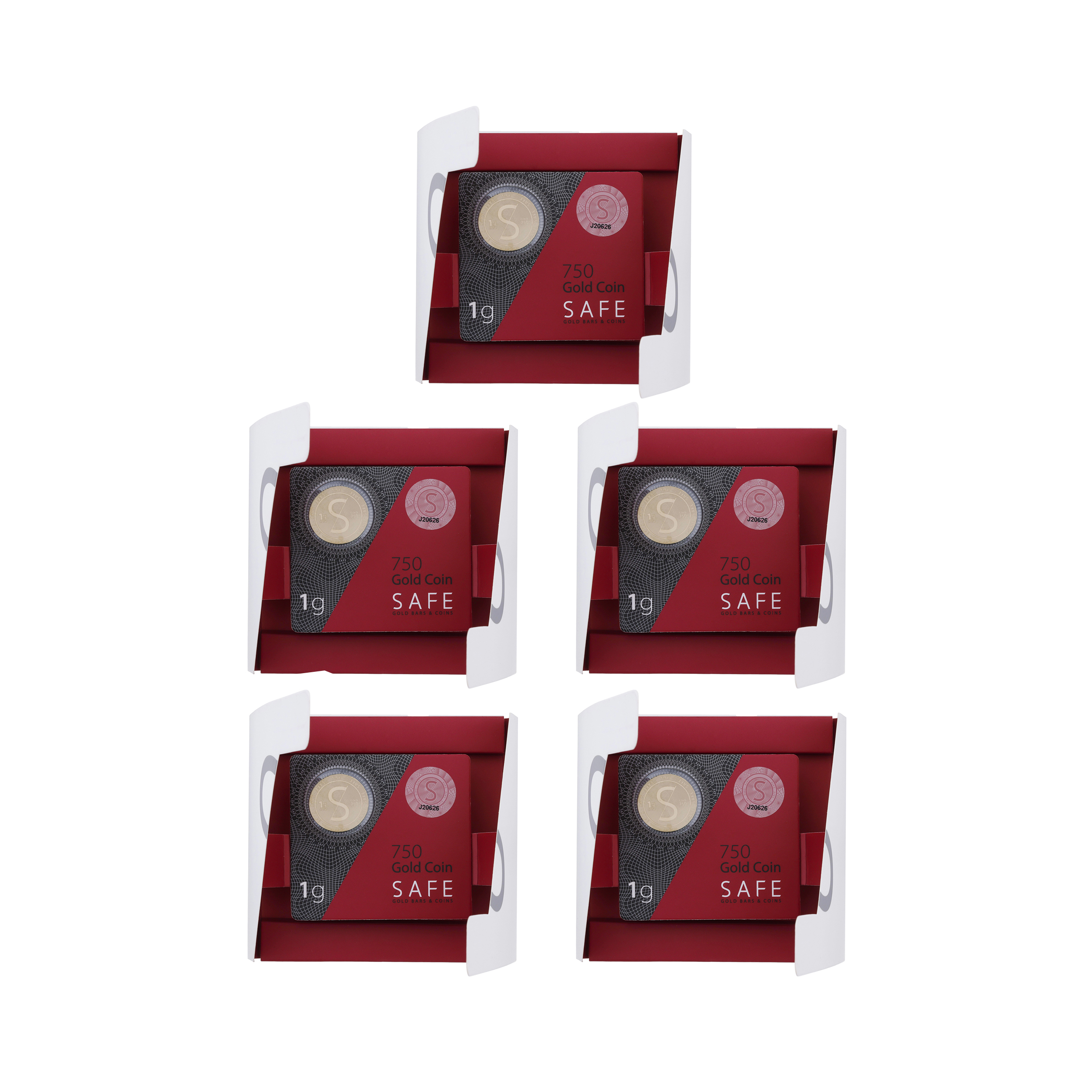 شمش طلای 18 عیار طلای سیف مدل H5 بسته 5عددی