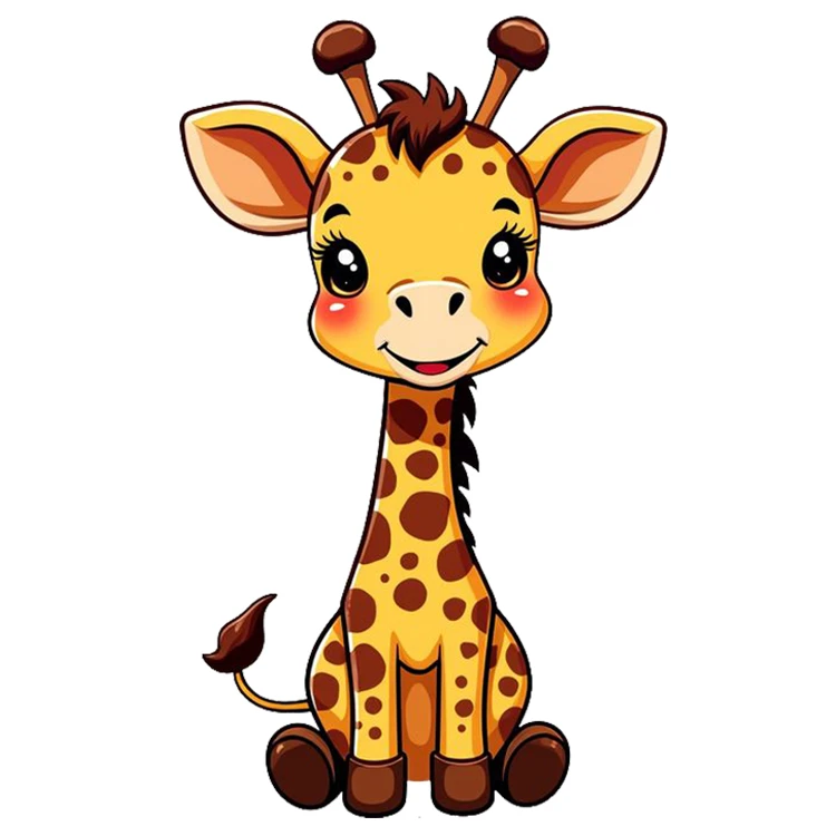 استیکر پارچه و لباس پاد آفرین مدل زرافه کد DKST546