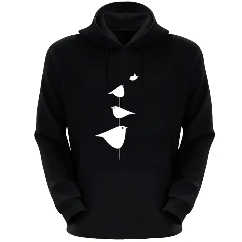 هودی زنانه مدل گنجشک S95 رنگ مشکی