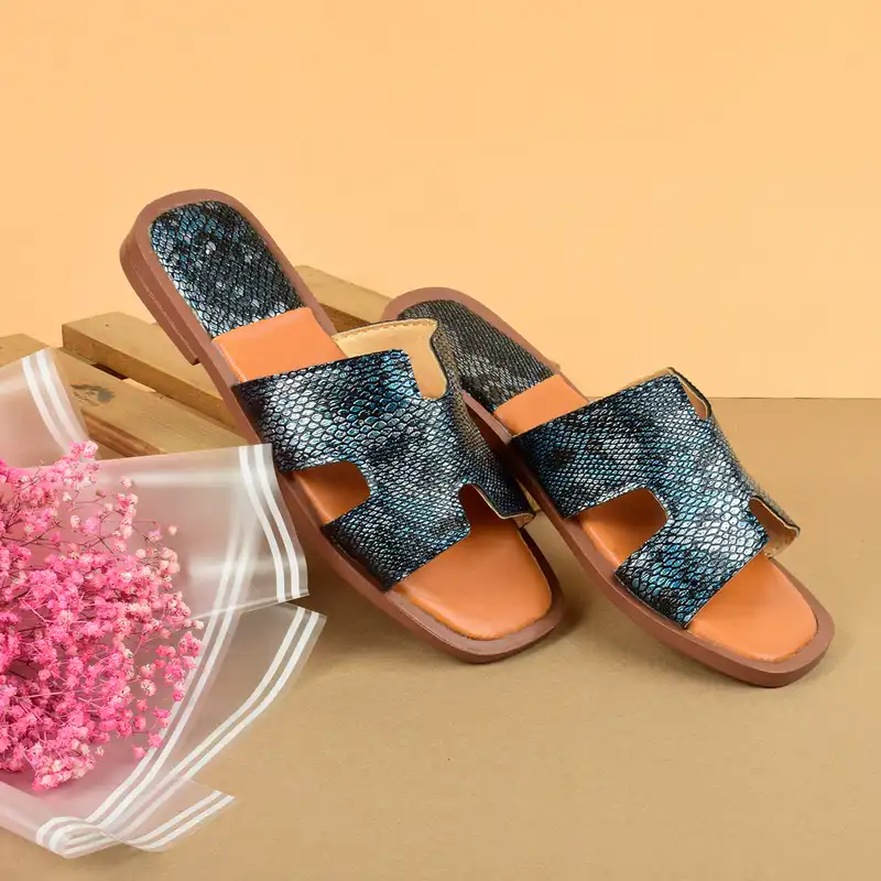 صندل زنانه نیکتا مدل پوست ماری SLV.2738