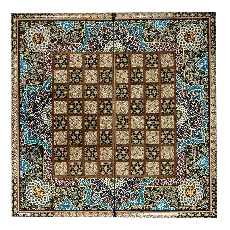 صفحه شطرنج خاتم کاری مدل تمام تذهیب کد T120
