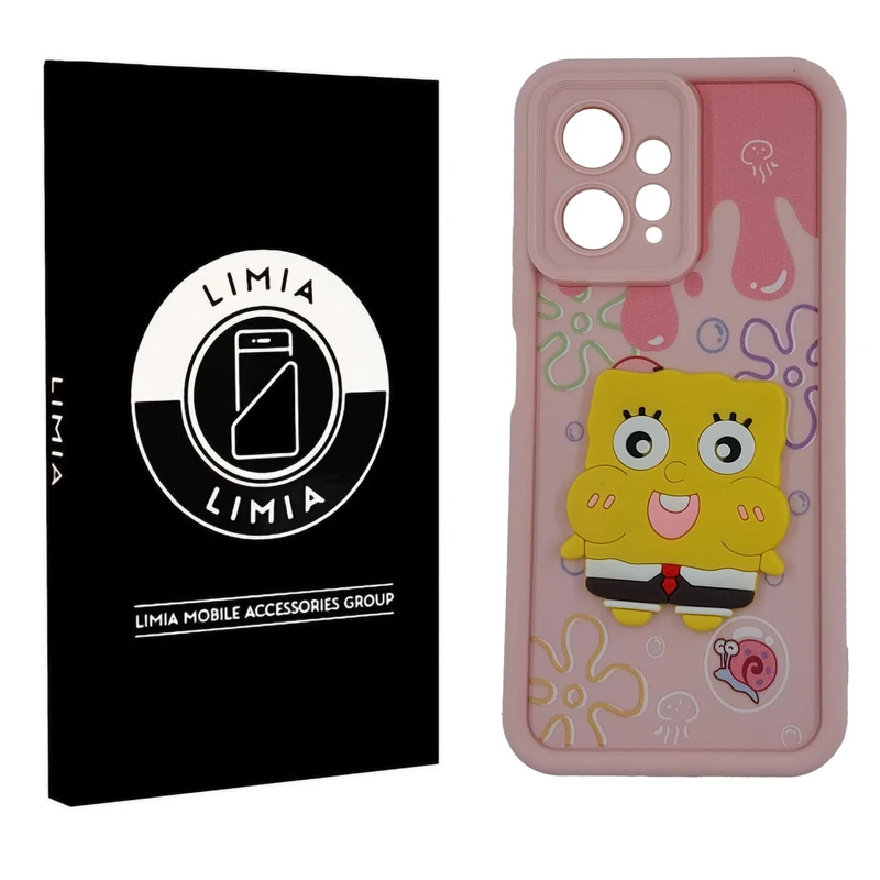 کاور لیمیا مدل سولید لنزدار طرح عروسکی برجسته مناسب برای گوشی موبایل شیائومی Redmi Note 12 4G