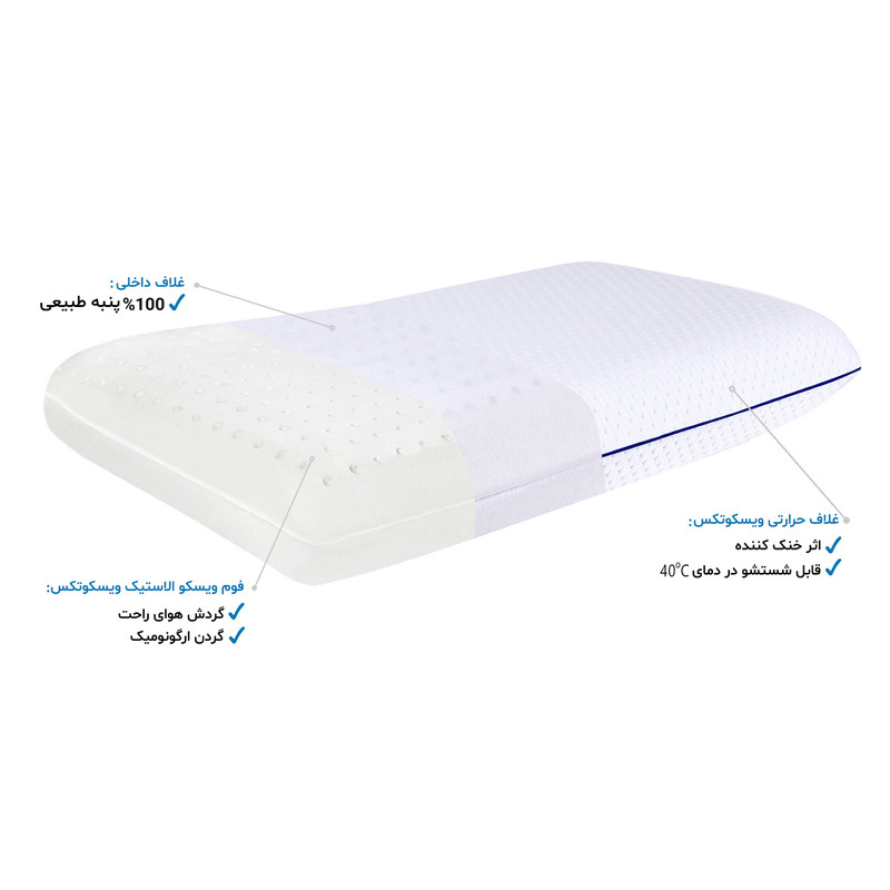 بالش طبی ویسکوتکس مدل SENSITIVE