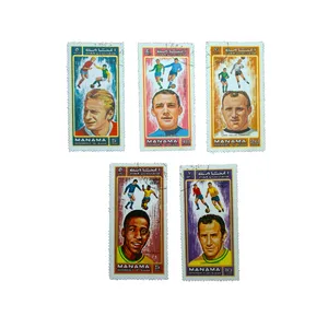  تمبر یادگاری طرح فوتبال مدل جام جهانی کد man-900 مجموعه 5 عددی 