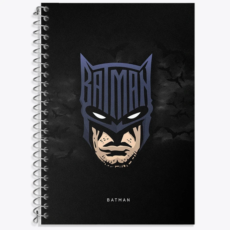 دفتر زبان 50 برگ خندالو مدل دو خط طرح بتمن (Batman) کد F191