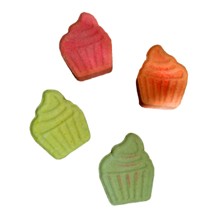 کوکتل نمک حمام مدل کاپ کیک وزن 240 گرم بسته 4 عددی