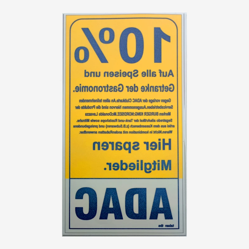 برچسب شیشه خودرو مدل ADA-403