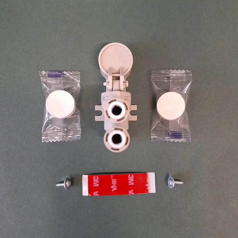 نشت یاب و قطع کن دستگاه تصفیه آب مدل قرصی کف کابینت