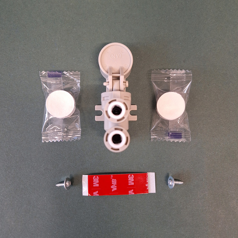 نشت یاب و قطع کن دستگاه تصفیه آب مدل قرصی کف کابینت