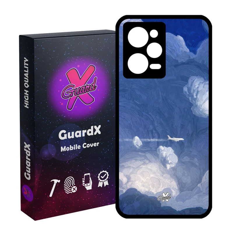کاور گارد ایکس طرح هواپیما مدل Glass10597 مناسب برای گوشی موبایل شیائومی Redmi Note 12 Pro 5G/Poco X5 Pro 5G/Note 12 Pro Pro speed