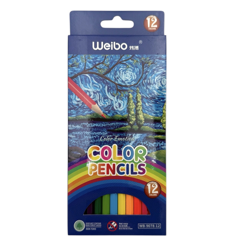 مداد رنگی 12 ویبو کد 0801