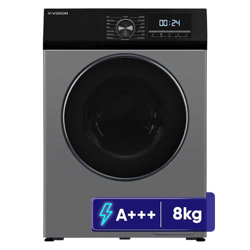 ماشین لباسشویی 8 کیلوگرم اتوماتیک ایکس ویژن مدل TP82-BSD