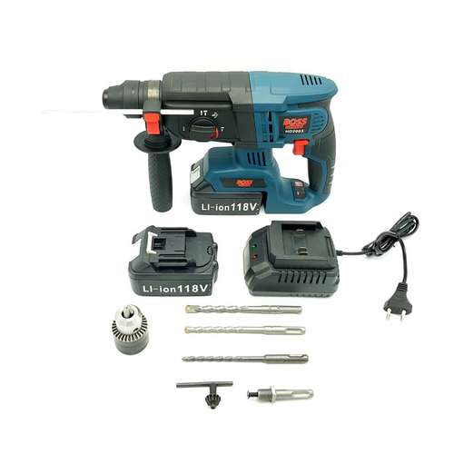 دریل بتن کن شارژی باس مدل GERMANY-TECHNOLOGY-HD2003 مجموعه 10 عددی
