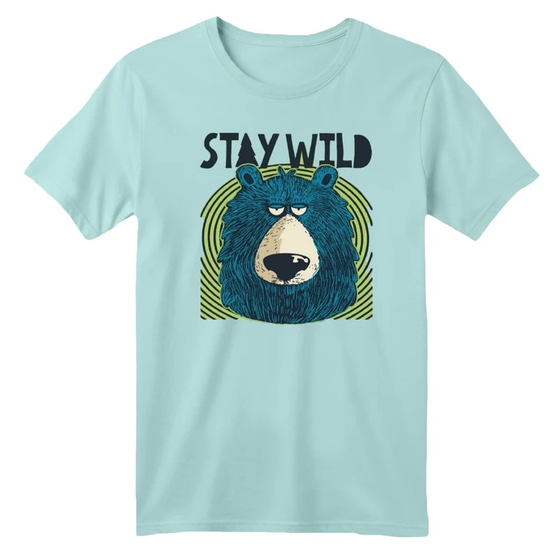تی شرت آستین کوتاه بچگانه مدل خرس وحشی