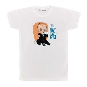 تی شرت بچگانه پرمانه طرح بچه رئیس کد pmt.4204