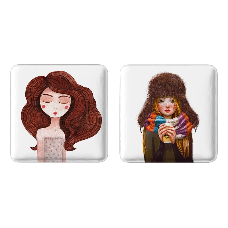 مگنت خندالو مدل دخترونه کد 55355561 مجموعه 2 عددی