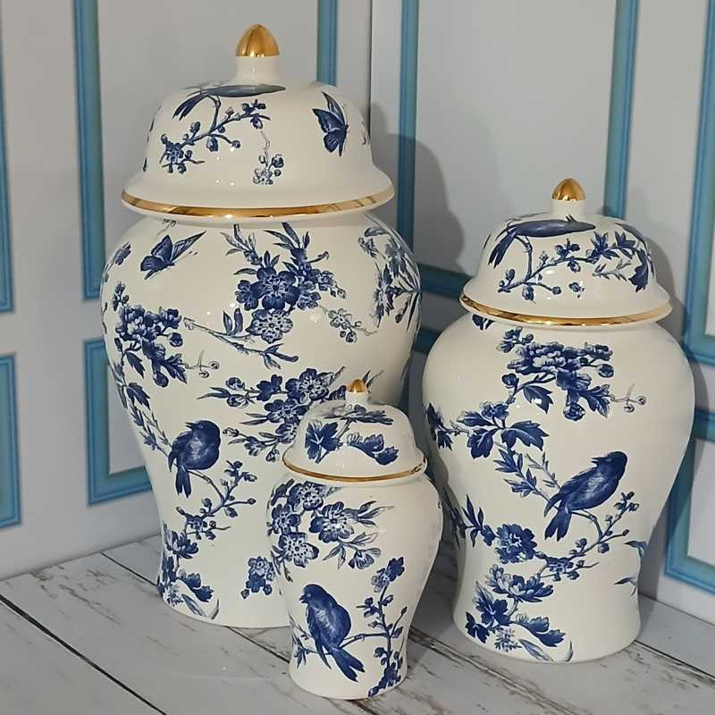 بانکه مدل جینجر جار طرح کبوتر کد ۸۹۴ مجموعه سه عددی