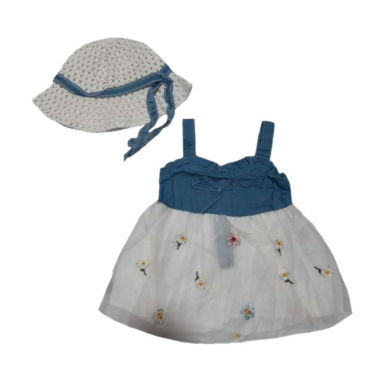 ست پیراهن و کلاه نوزادی مدل spring