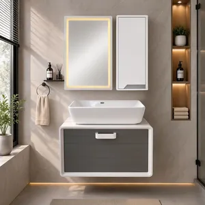  ست کابینت و روشویی دیواری مدل دایان به همراه اینه وباکس