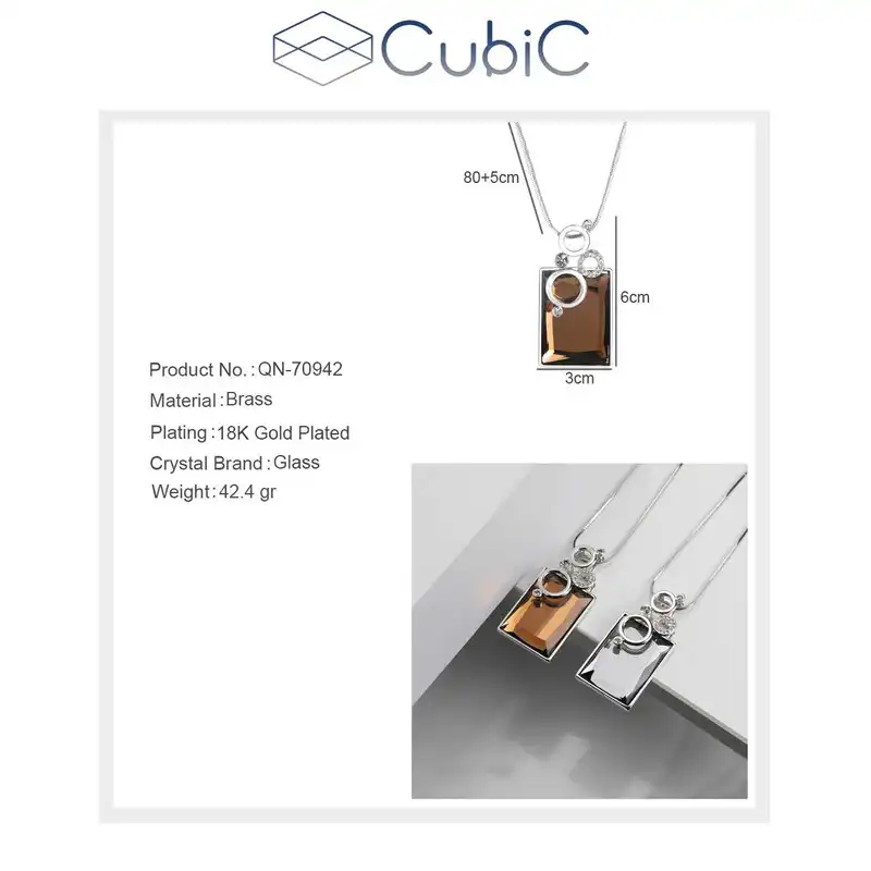 گردنبند زنانه کوبیک مدل QN-70943