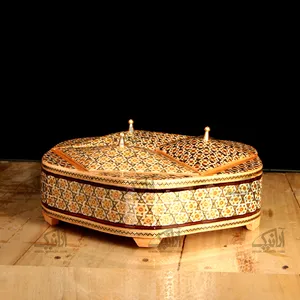 شکلات خوری‏ خاتم‏ ‏‏رنگ ‏قهوه ای‏ طرح ‏ساده‏ مدل 1001500005