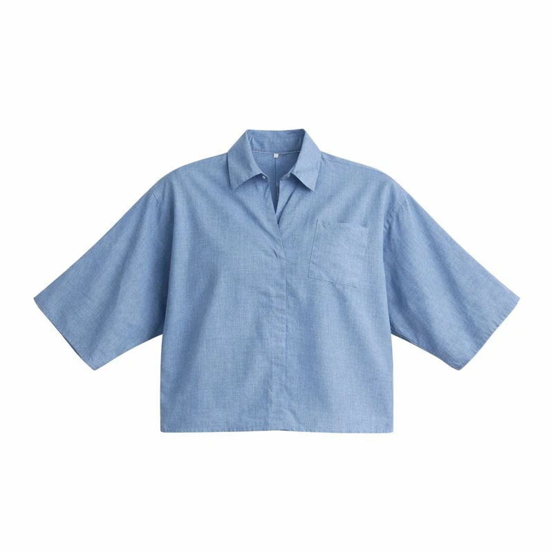 بلوز آستین بلند یقه هفت زنانه مدل سار