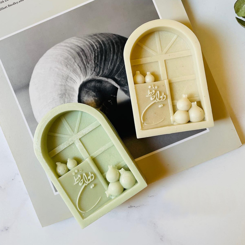 قالب شمع مدل طاق حافظ شب یلدا انار شب یلدا و استند یلدا مبارک مجموعه 3 عددی