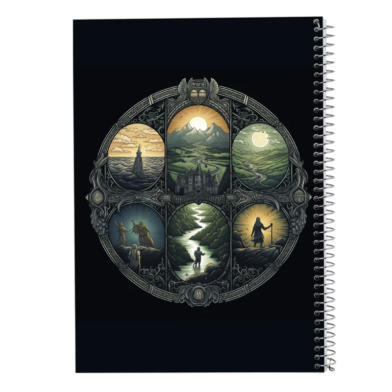 دفتر ژورنال نویسی 50 برگ مدوپد مدل نقطه ای طرح  ارباب حلقه ها The Lord of the Rings کد DF3073