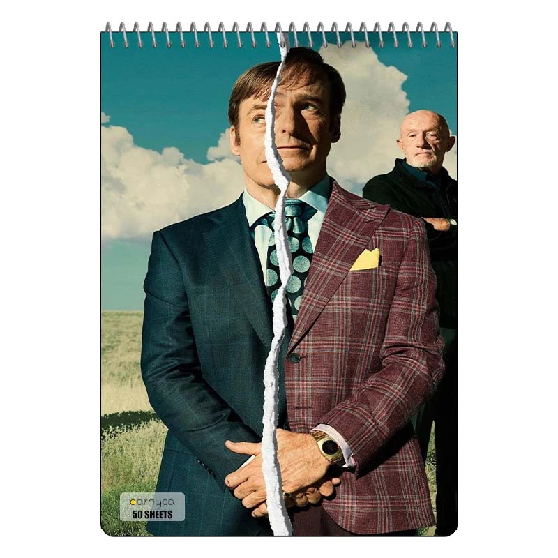 دفتر نقاشی 50 برگ سیمی کارنیکا طرح بهتره با سول تماس بگیری Better Call Saul کد 29194